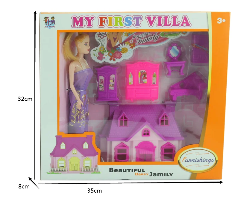 Домик моей семьи с кукольной мебелью игрушка с подсветкой игровые комплекты игрушка вилла