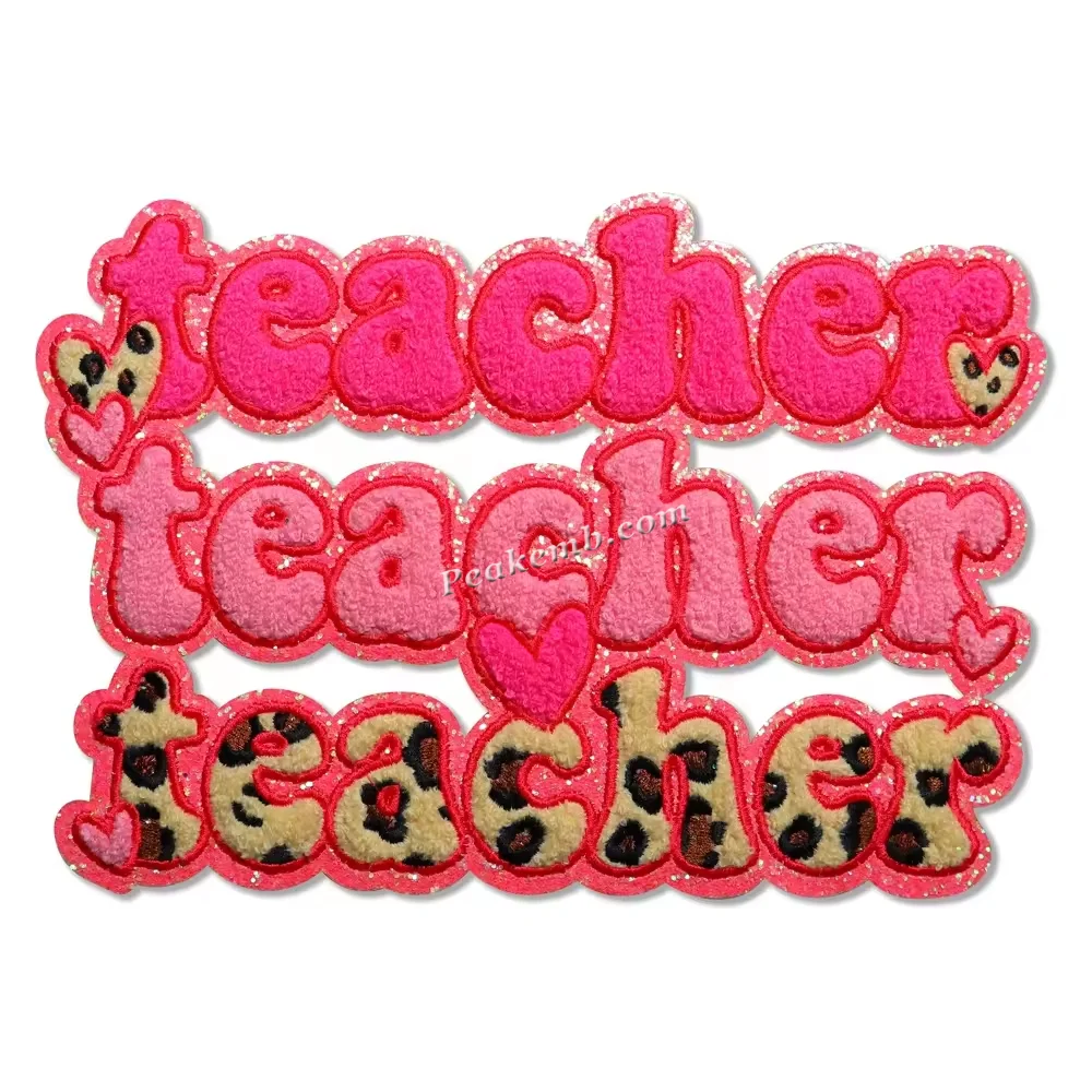 Wholesale Custom Designer Glitter Sequin Chenille Patches