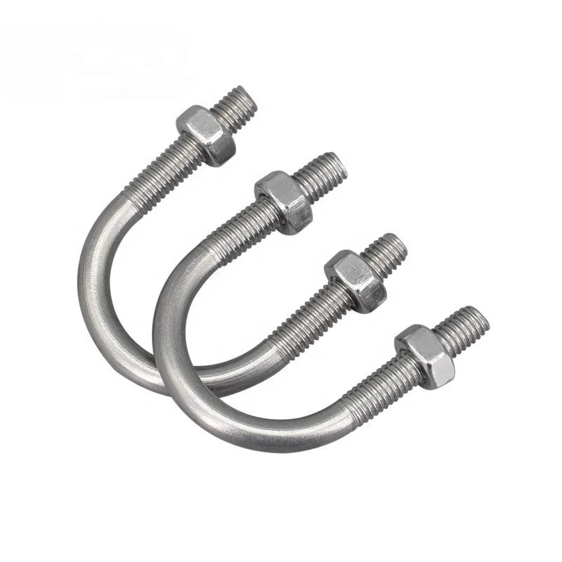 Hot Dip Galvanized U Bolt Sizes Auto Part Trailer Ubolt Nut Pipe Clamp High Strength 316