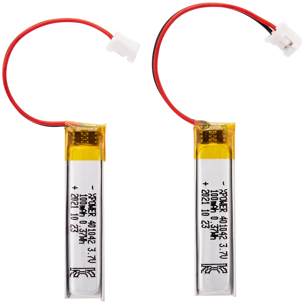 Ultra Narrow 3.7v 100mah Li-ion Polymer Rechargeable Battery 401042 for Headphone