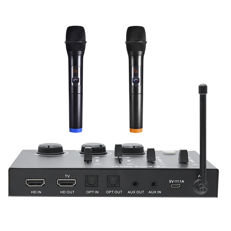 Hiaudio Karaoke Mixer With Wireless Microphone System Android Smart