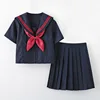 Navy Blue Short Sleeve Japanese Uniform Sailor Suit