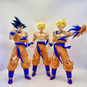 33CM Dragon Super Saiyan Vegata Gohan Goku majiu Cartoon PVC Anime Figure japanese Collect toy statue DBZ