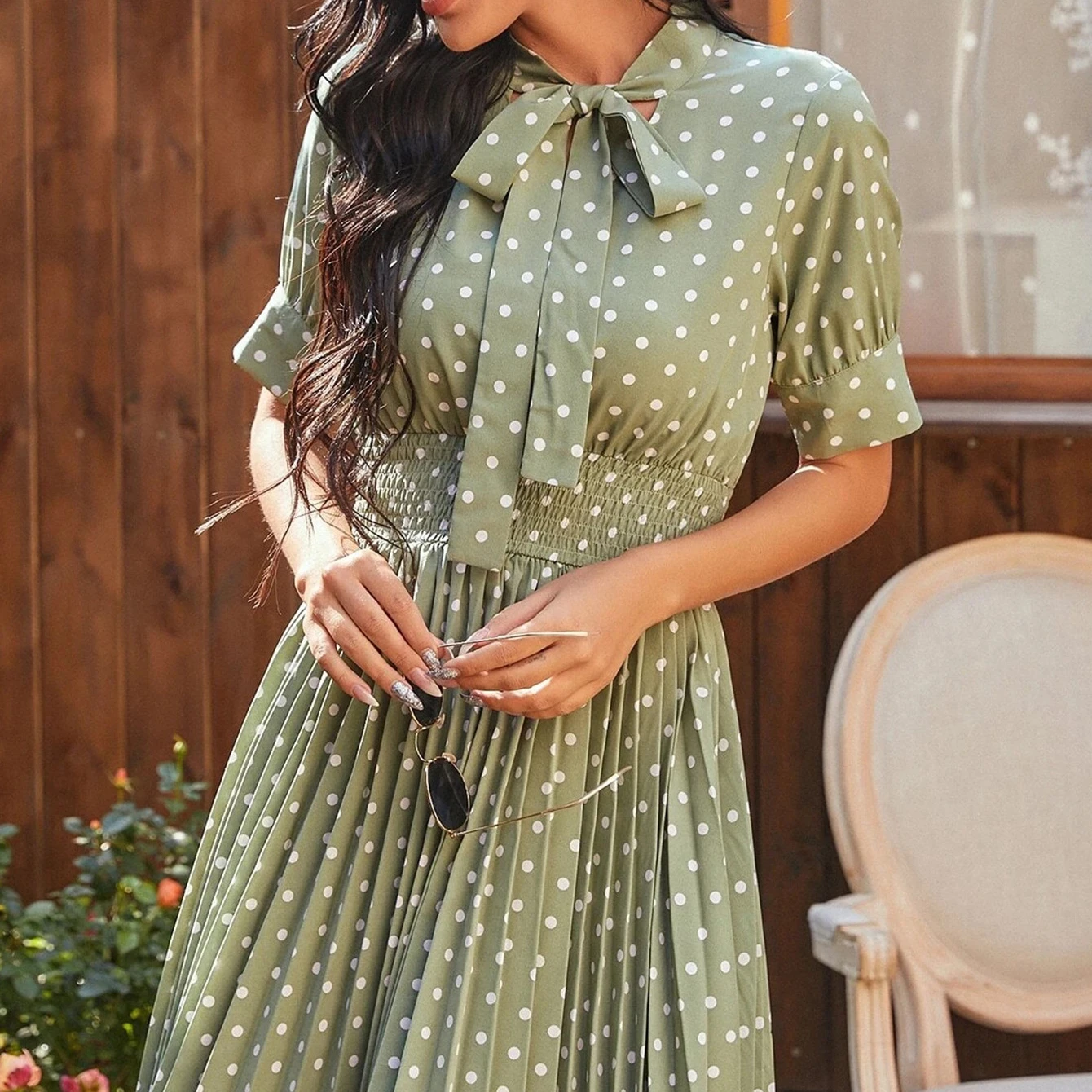 Bow Tie Waist Dress Vacation Outfits Elegant Casual Dress Summer Polka Dot  For Women Blue Chiffon Dresses Floral Print Loose - Buy Women Dresses,Summer  Chiffon Ruffle Maxi Dresses,Casual Dresses Product on Alibaba.com