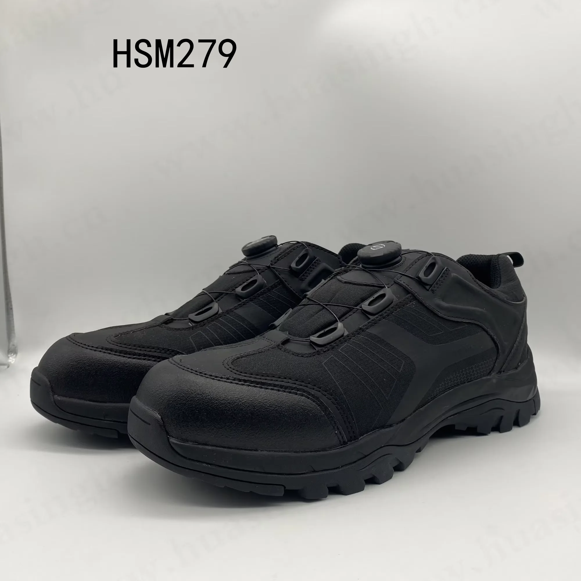 HHM, stivali da combattimento con tomaia in vera pelle pieno fiore di prima qualità + tessuto in nylon, suola in EVA + gomma, stivali tattici con fibbia rotante, modello HSM279.