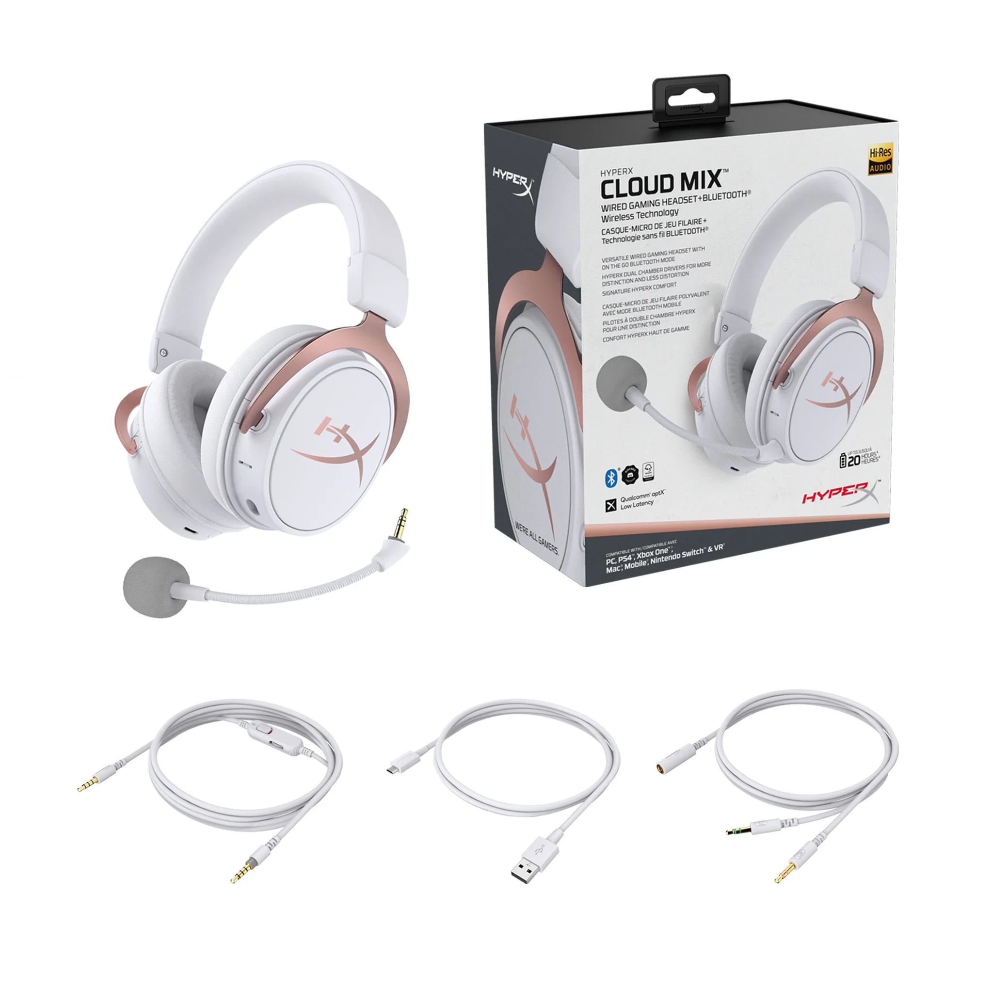 Wired Gaming Headset Hyperx Rose Gold Cloud Mix HyperX Cloud MIX