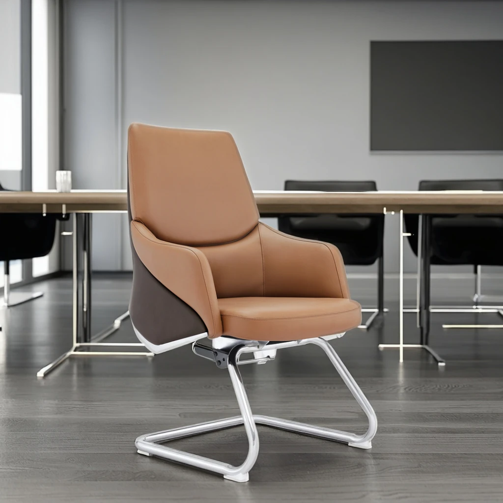 Executive Style Chrome Frame Chair Thickened Plywood Core Conference Room Seating Solution 2