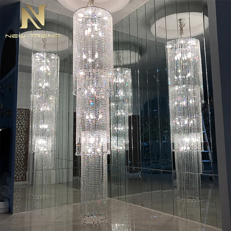 DO1011 Stile Moderno per Decorazione Interna, Fissaggio per Salone, Scala, Sala da Ballo con Illuminazione LED a Cristalli