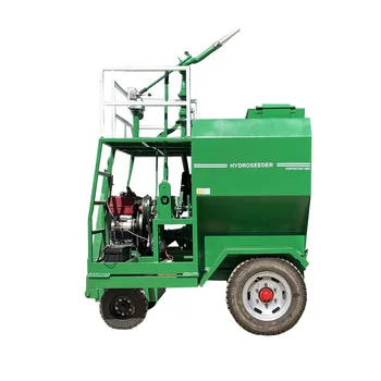 Small Mobile Hydroseeder 1000L Spray Grass Machine CHANGCHAI Powered