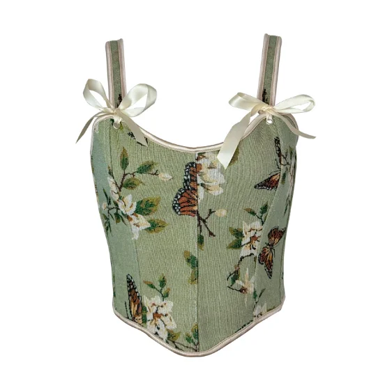 Floral Corset Bustier Top (YD003) product reference view 6