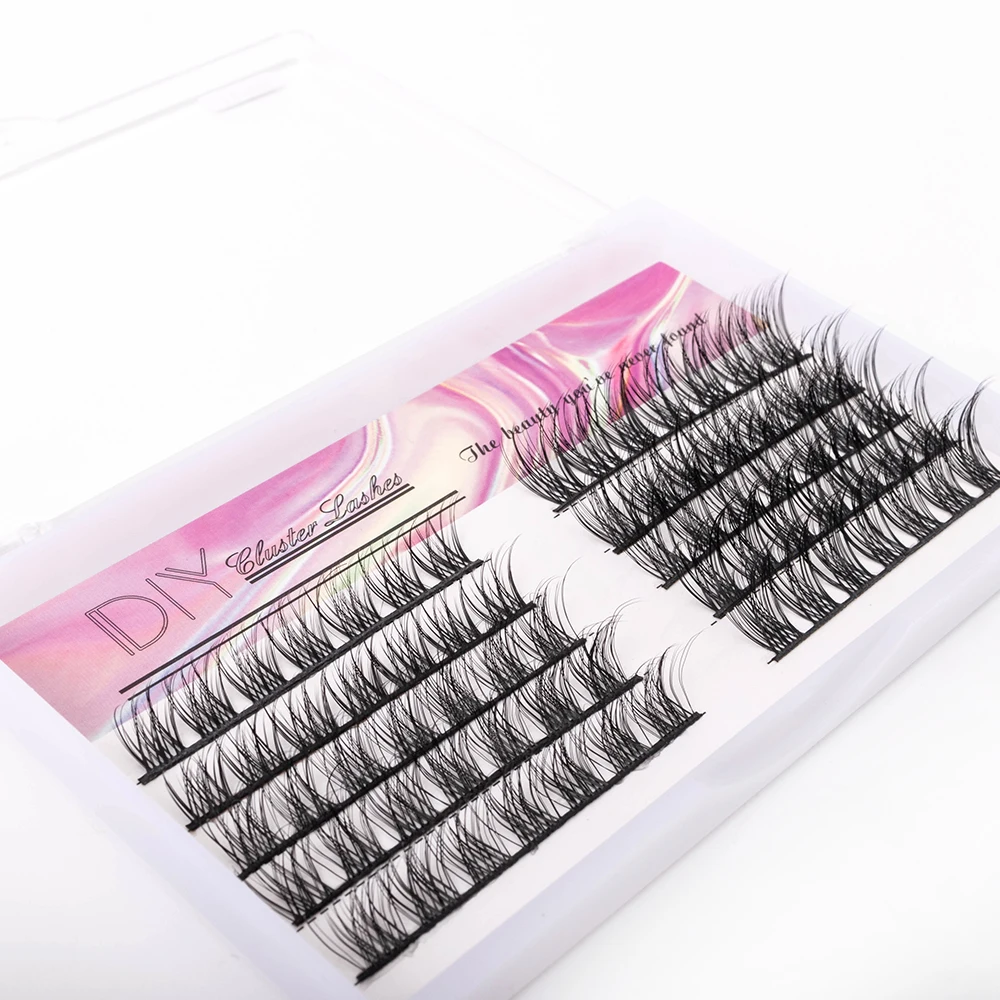 Yiernuo Pre- Bond Technology Diy Lashes Press-on Eyelash Clusters Kit ...