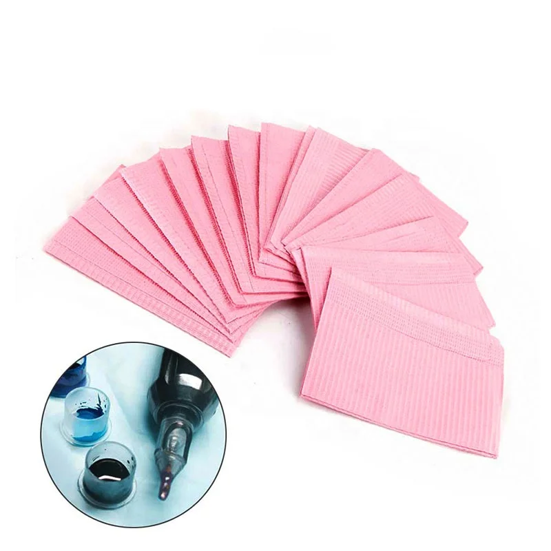 50 Stück WIYETY Dental Lätzchen Rosa 45x33cm –  Produktbild-Vorschau 2