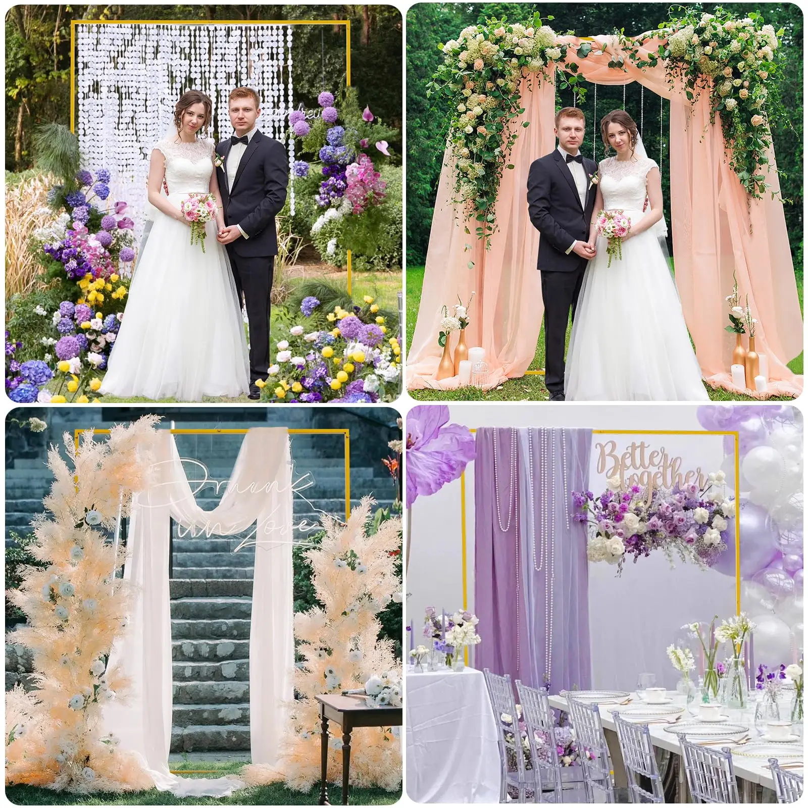 アーチ背景スタンド - 背景スタンド 結婚式 フォトブーススタンド 結婚