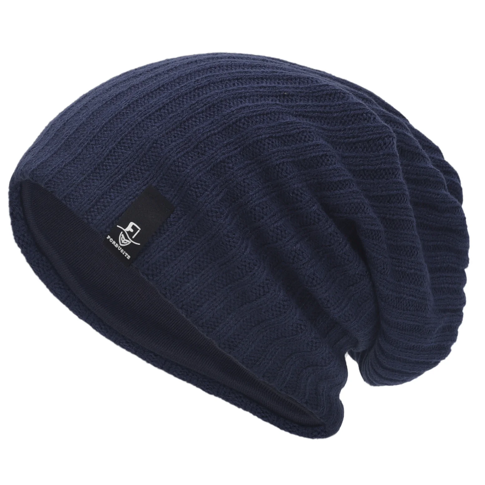 Women\'s Slouchy B2 Navy Beanie Winter Warm Chunky Soft Skull Cable Knit Hat Cap Winter Beanie Hat for Women Thick Soft Cable Knit Chunky  main image 3