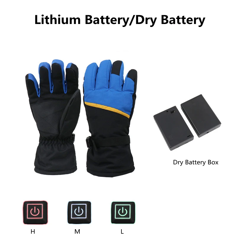 Настраиваемая перчатка с электрическим подогревом на батарейках, уличная и комнатная перчатка с аккумулятором, перчатки для восхождения, пешего туризма, велоспорта