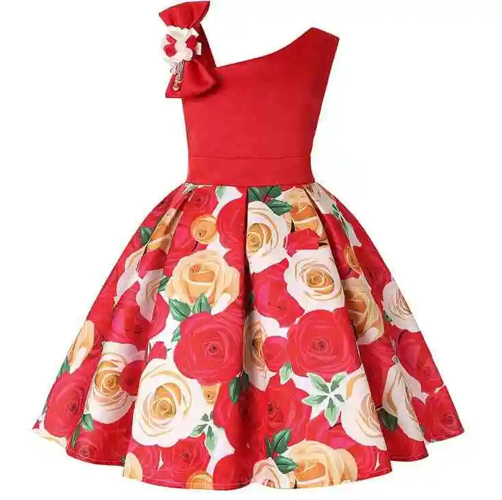 rose printed dress