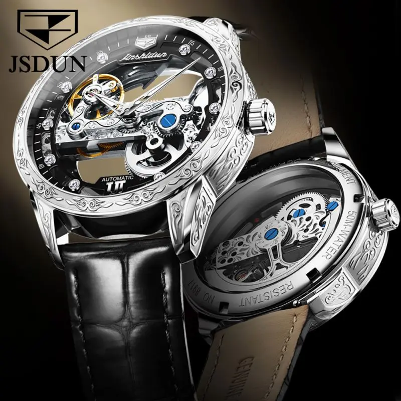 jsdun 8917 men mechanical watch automatic Alibaba