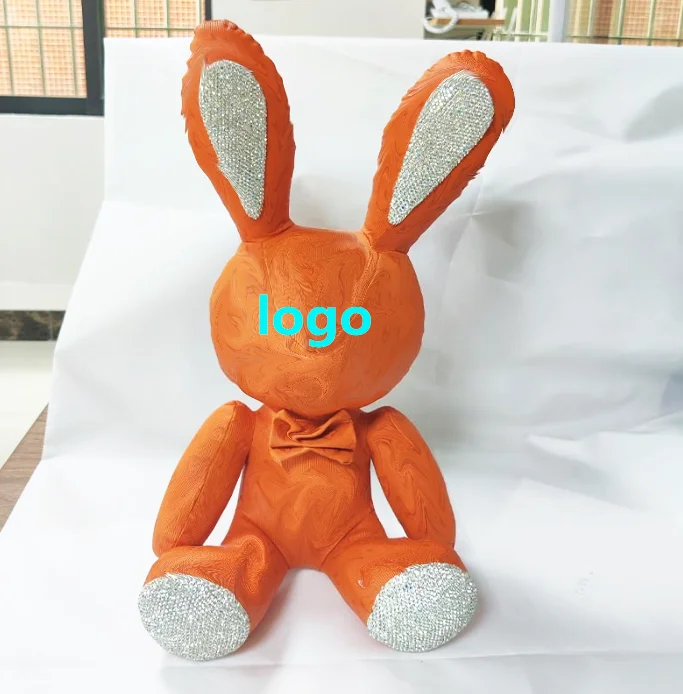 2022 оптовая цена индивидуальная кожаная мягкая кукла Bling Diamond Rag тканевая игрушка для девочек Роскошные Дизайнерские подарки мальчиков