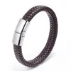 Pelle marrone + fibbia argento