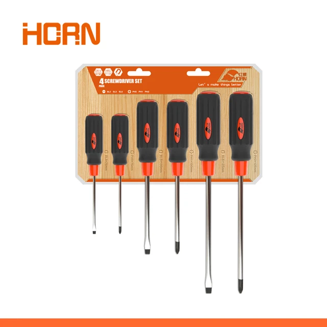 Magnetic Screwdriver Multi-Function Professional Repair Tool with Phillips/Slotted Bits TPR+PP Plastic Handle Screwdriver Set