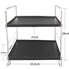 Square black double layer