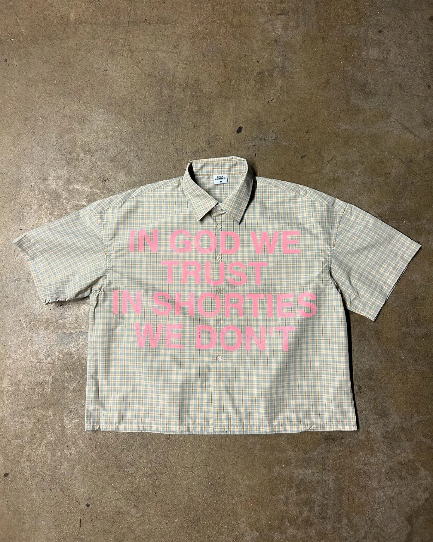 Salati Custom High Quality Unisex T-shirts Print Logo Oversized Down Collar Short Sleeve Button up Plaid Flannel Shirts for Men gallery 6