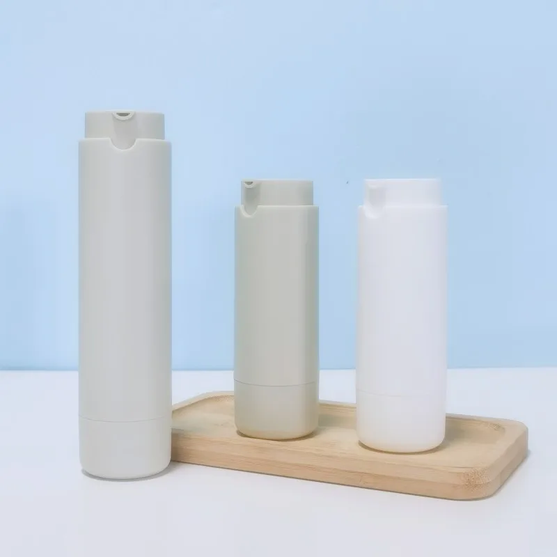 25ml 45ml Round Rotary Airless Bottle White Cosmetic Twist up Bottle Cosmetic Airless Pump Bottle
