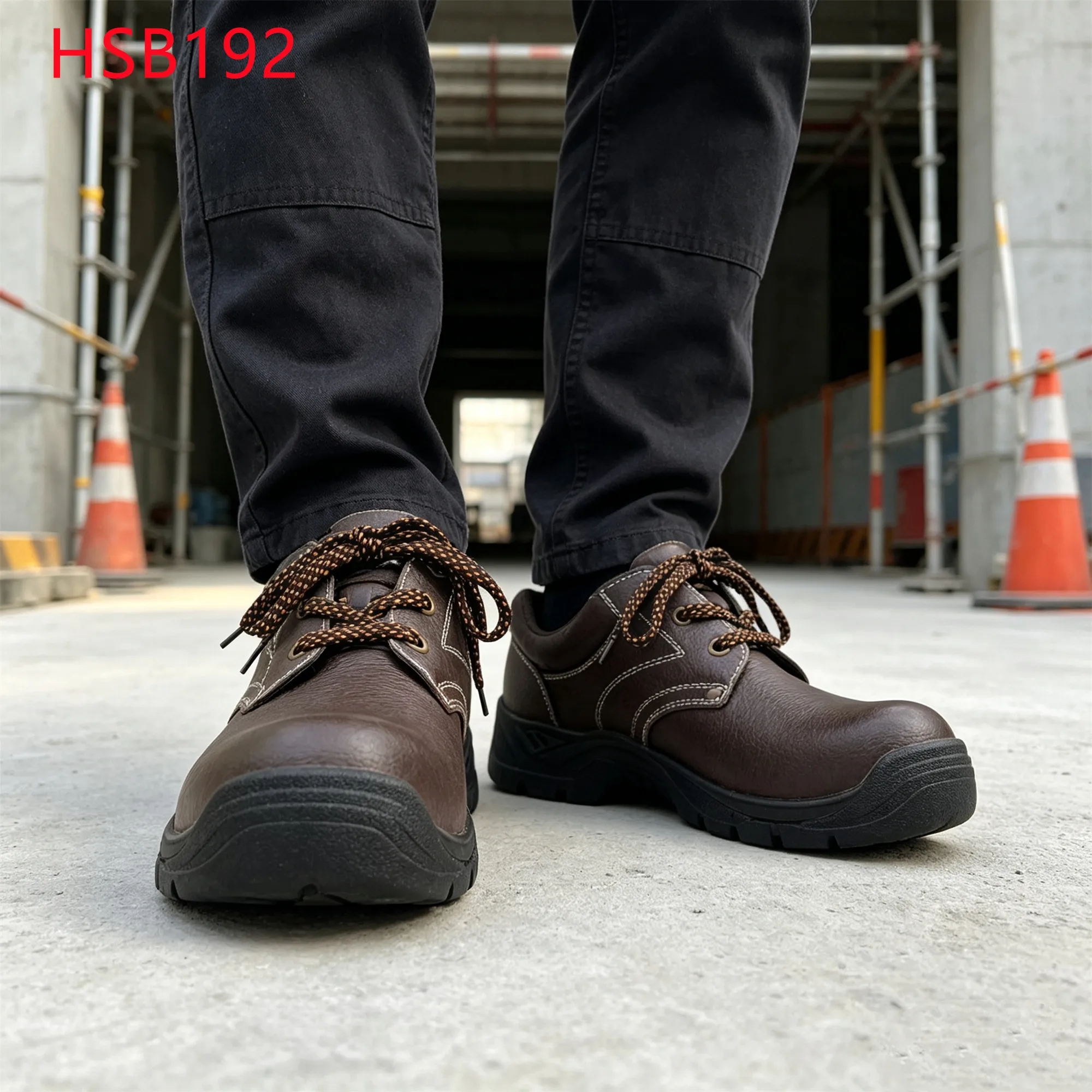 LXG,Rebar Tying Lychee Grain Leather Hua Singh Brown Safety Shoes Metal Fabrication S3 Standard Industrial PPE Work Boots HSB192