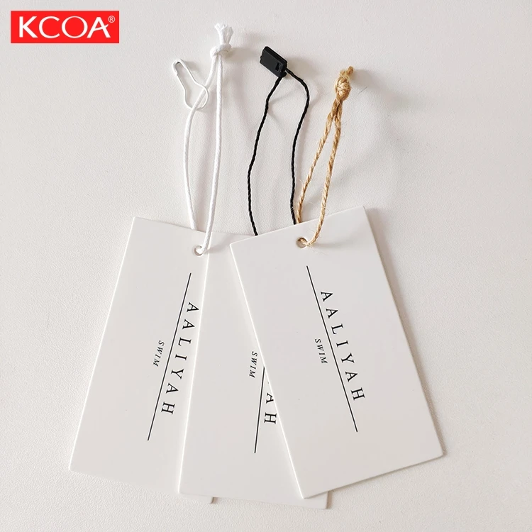 Free Design Service Custom Clothing Paper Swing Product Hang Tags for Garment