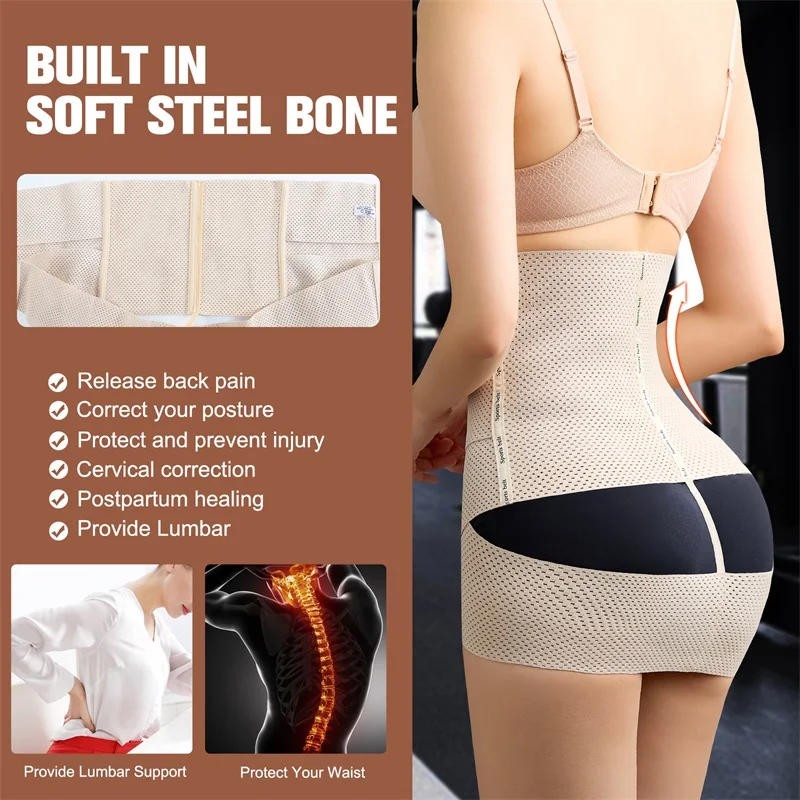 Wholesale Waist Trainer Shaper Women Full Body Plus Size Double Belt Trimmer Wrap Girdle Corset Tummy Control Shaperwear supplier