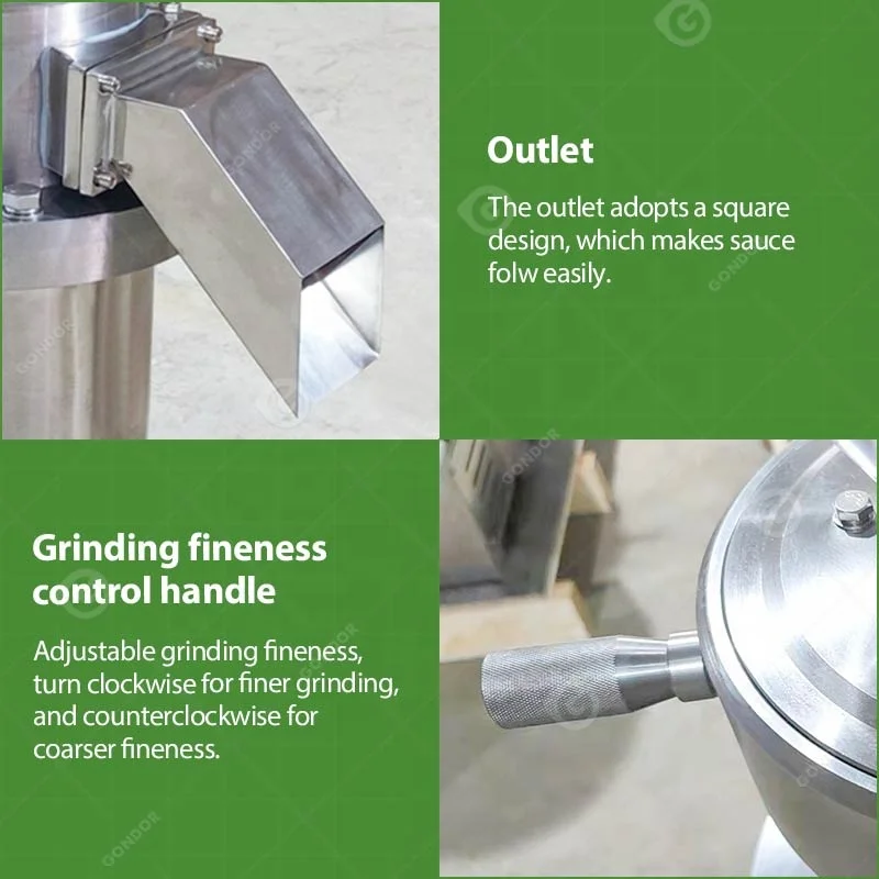 Nut Butter Mixer Process Used Peanut Colloid Mill Parts Super-Fine Sesame Paste Tahini Make Machine