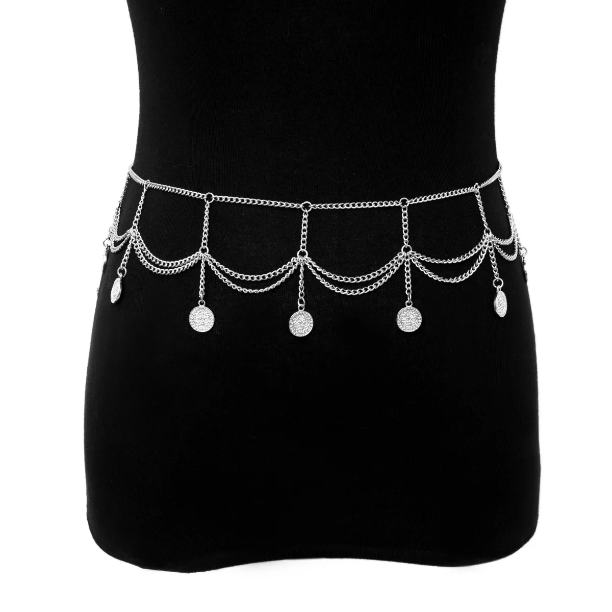 Western style retro punk body chain waist chain belt