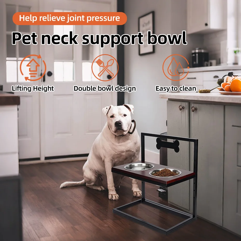 Wholesale Stainless Steel Eco-Friendly Heights Adjustable Dog Bowl Sta - product detail 2