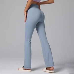 High Quality High-Waisted Women's Fitness Butt Lift Flared Pants High-Waisted Yoga Pants Wide-Leg Flare Leggings for Women