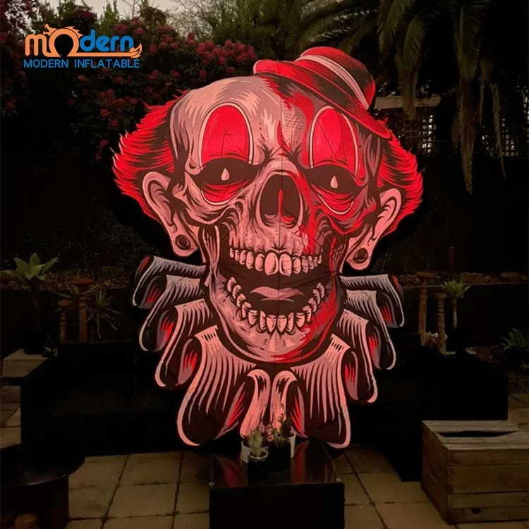Giant Halloween Inflatable Clown Head Puppet Advertising Balloon for Halloween Decorations
