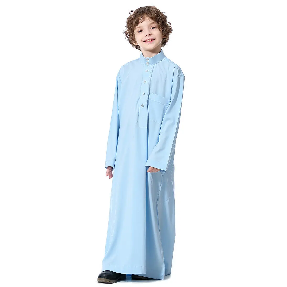 Arab Islamic Boys Jubba Thobe Thawb Kaftan Muslim Clothing Abaya Long