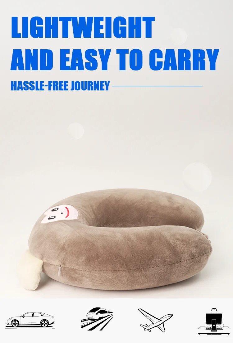 Customization Portable Memory Foam Air U-shaped Pillow Neck Warp Support Travel Pillow Children Pillow