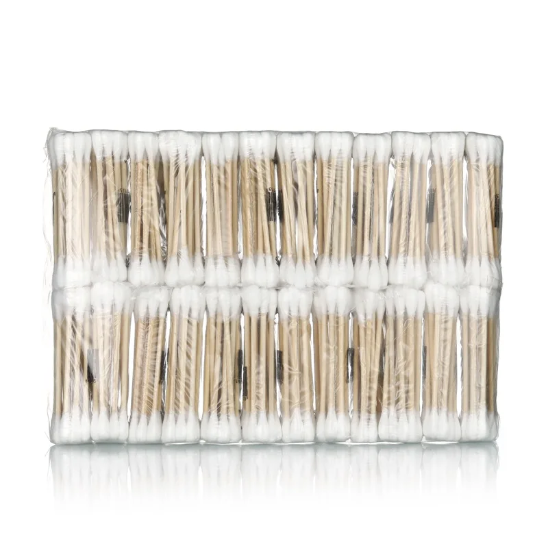 Биоразлагаемые заостренные одноразовые ватные палочки Q для чистки ушей бамбуковые Бамбуковая тату губная