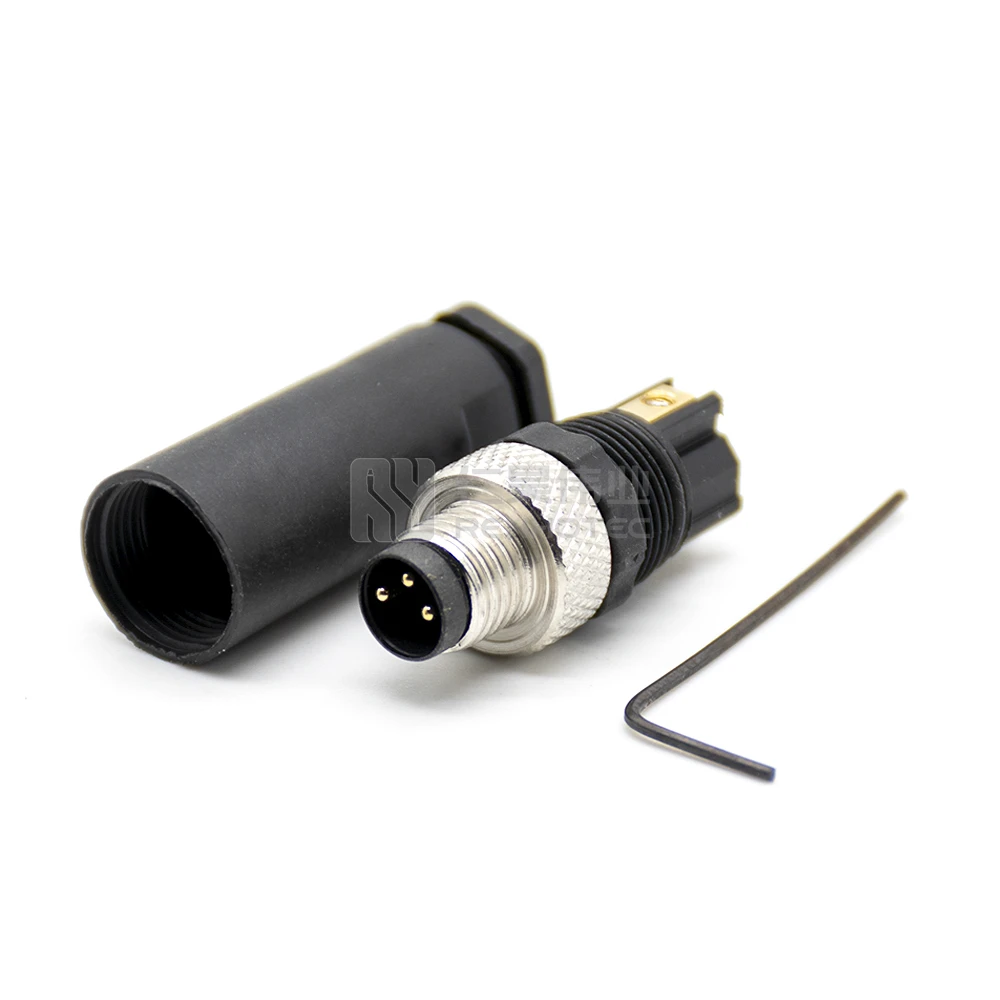 Custom M8 M12 Connector Cable Male Female M8 Connector 6 Pin Waterproof