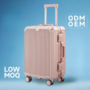 20" Cabin-Size Spinner Luggage Airline Approved PC Material Cartoon TSA Lock Aluminum Trolley Multi-Stop Brake System Separate