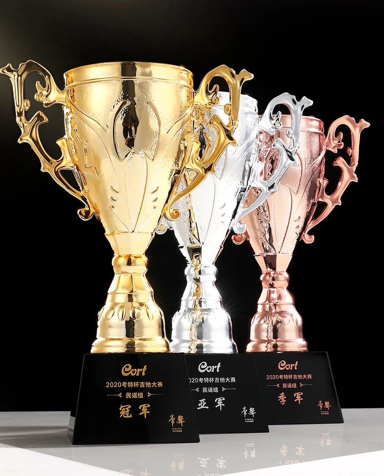 New Arrive Big Crystal Gold Sliver Bronze Sport Trophy Resin Cups From China factory