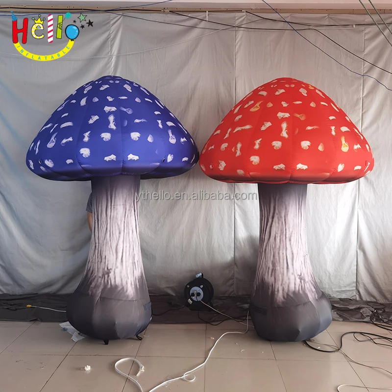 Large Inflatable Mushroom Model Led Lighting Decoration Props for Party