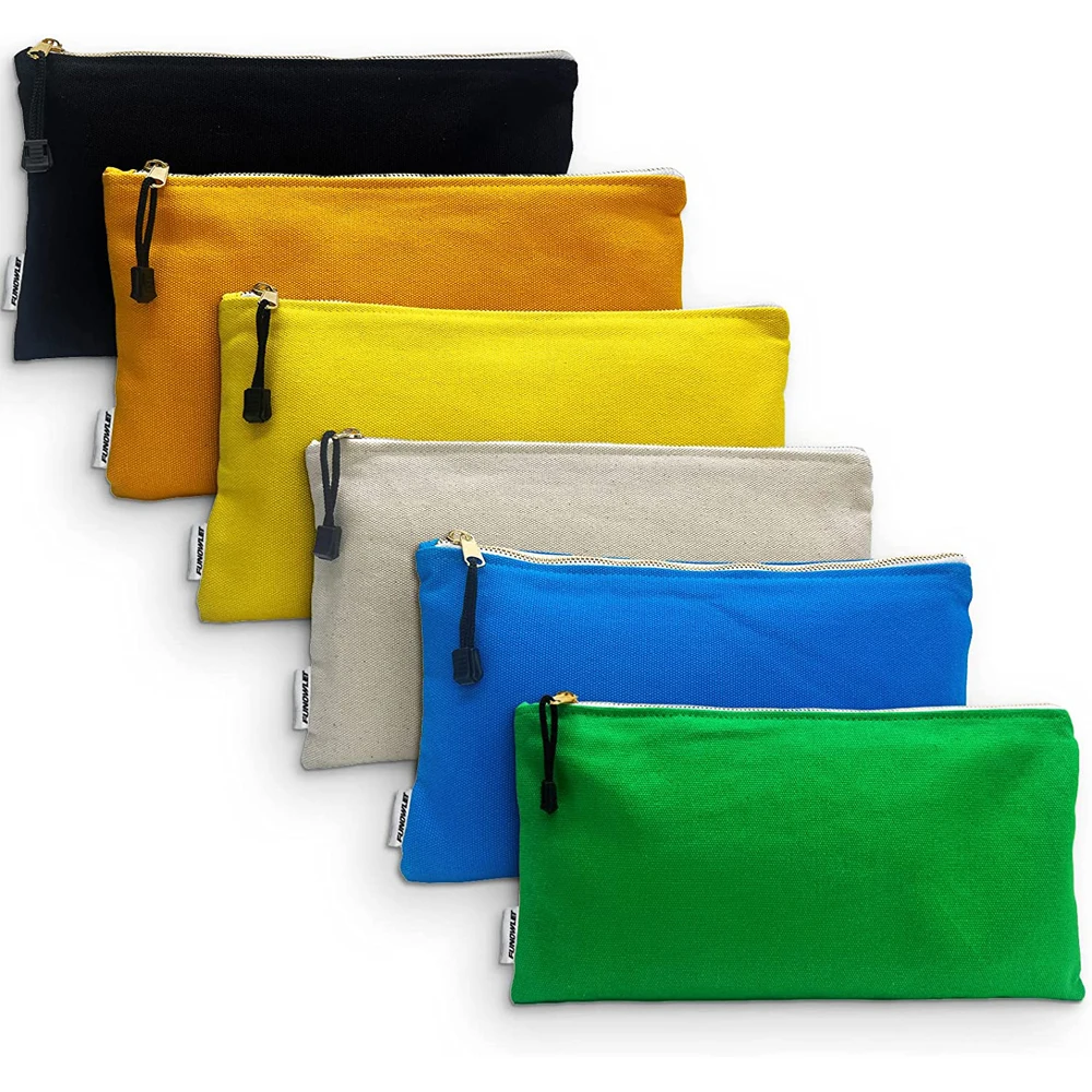 12 Pcs Canvas Tool Bag 16 Oz Heavy Duty Canvas Tool Pouch Utility