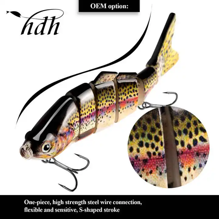 Customized Hard Plastic Artificial Fishing Lure Swim Bait Bass Fishing