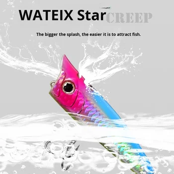 CHEERY Metal Water-spraying Wave Crawling Floating Lure Bass Mandarin Fish Snakehead Saltwater Fish Trout Surface Noise – Metal Jig – view 4