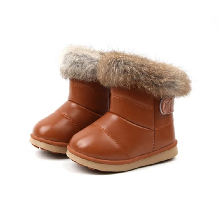 rabbit fur snow boots