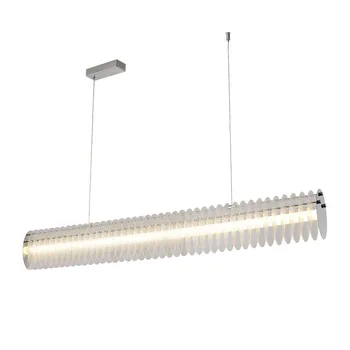 New design minimalist straight long lamp morden simple acrylic kitchen island led pendant chandelier light