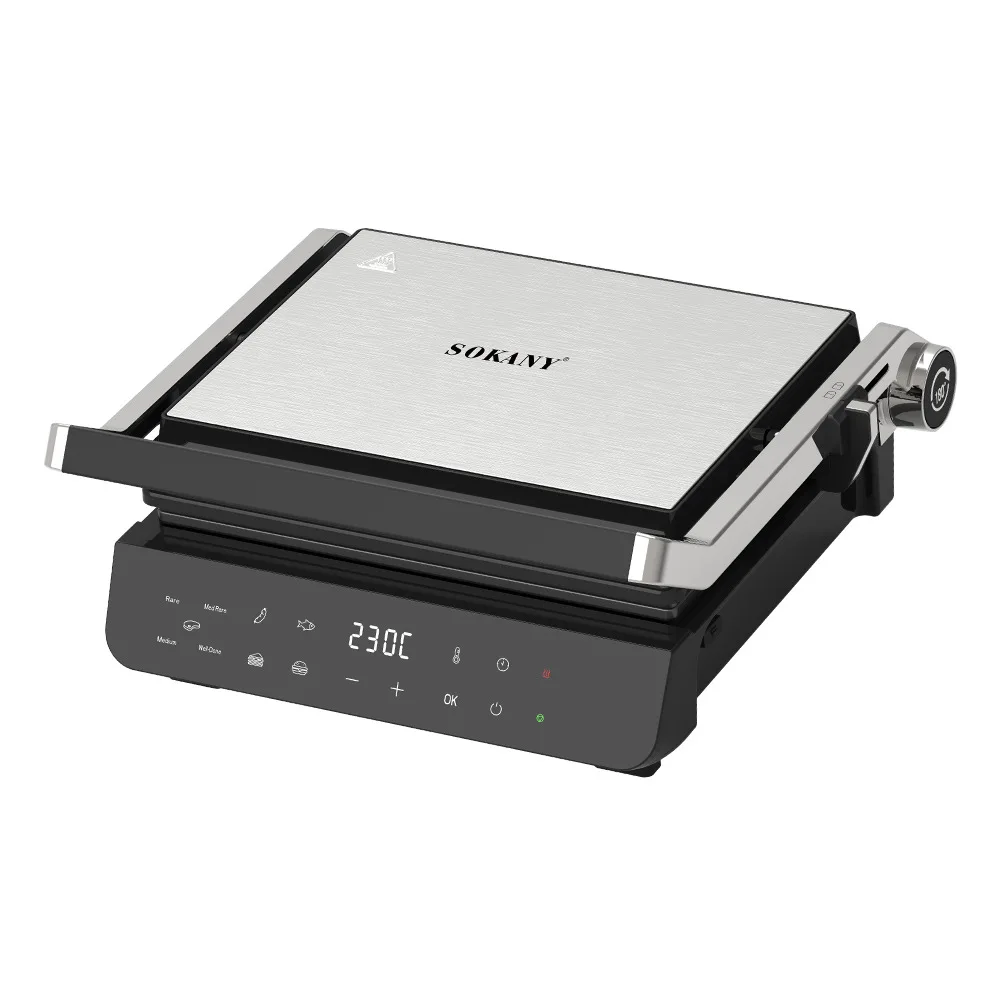 2000w Digital Steak Grill Small Kitchen Appliance Smart Electric Grill Contact Grill Panini Maker