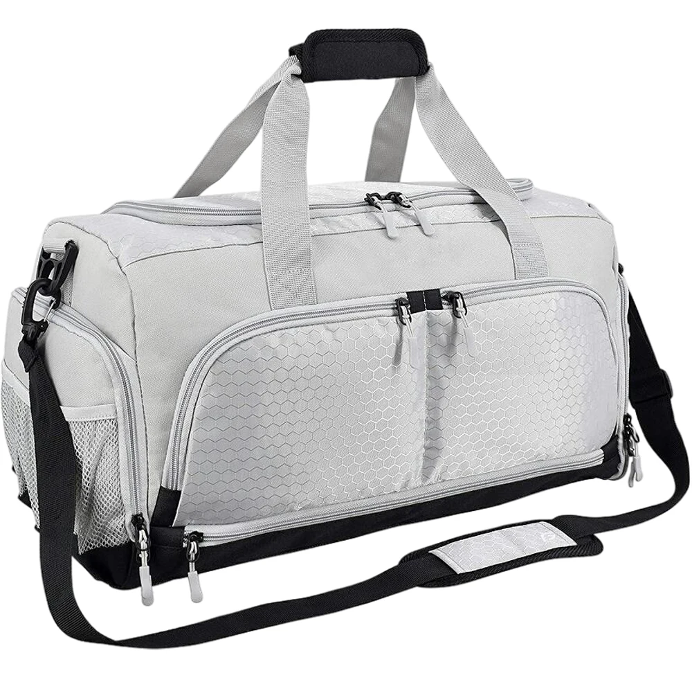 Durable Designer Weekender Fashion Waterproof Travel Sports Gym Tote White Duffel Bag