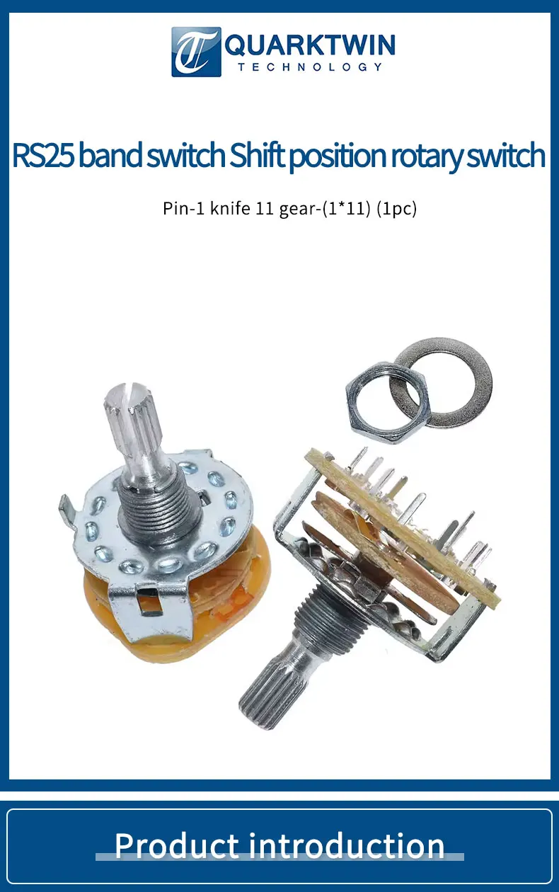 Rs25 Band Switch Shift Position Rotary Switch Pin1 Knife 11 Gear(1*11